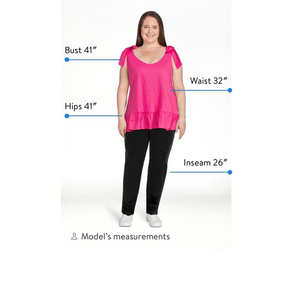 NWT Pink Tie Knot Tank Size 0X (14W) - Picture 3 of 8